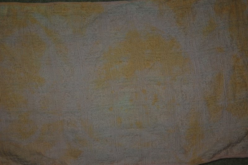 Towel stained by sauerkraut